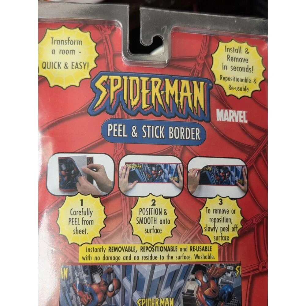 Spiderman Peel and Stick Border Marvel New